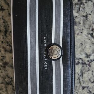Tommy Hilfiger Black and White Striped Wallet